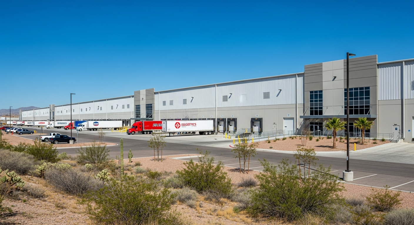 Border logistics facility exterior